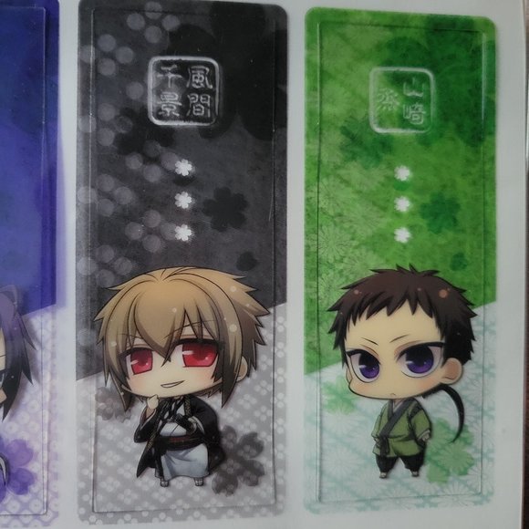Hakuoki Chibi Character Clear Bookmark Set of 8 Hakuouki - Picture 4 of 9